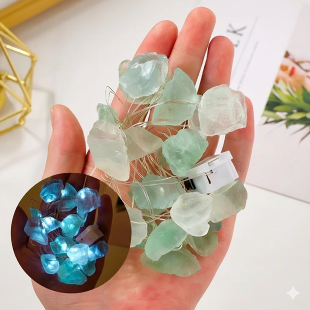 Kristall-Rohsteinlampe