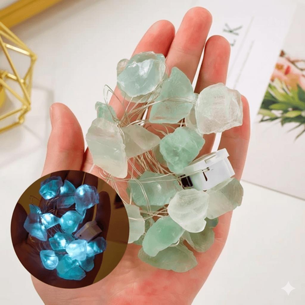 Kristall-Rohsteinlampe