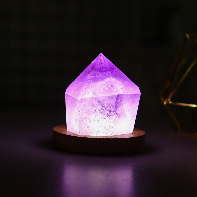 Amethyst-Kristalllampe