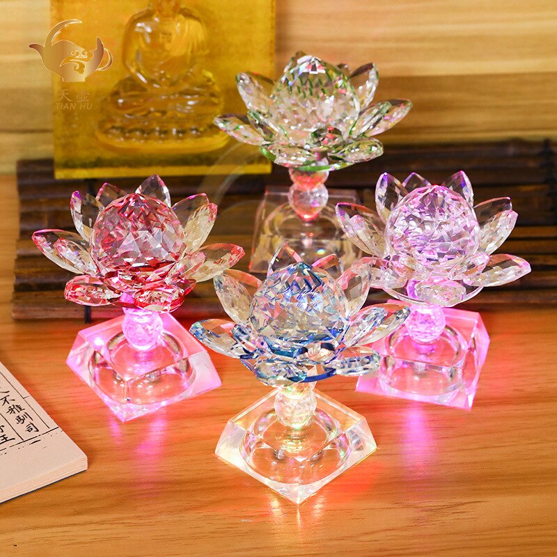 Kristall-Lotuslampe