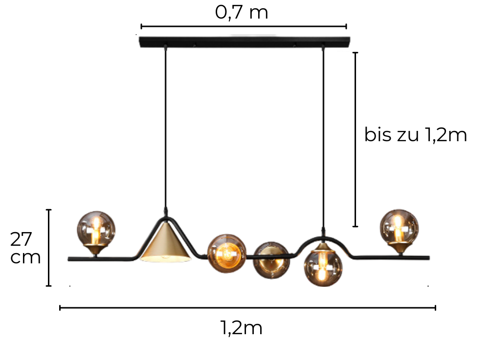 LED Hängeleuchte Klaja Lampe für Wohnzimmer