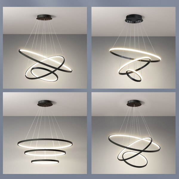 Nahaufnahme LED Deckenlampe Caésar, Aluminium & Licht