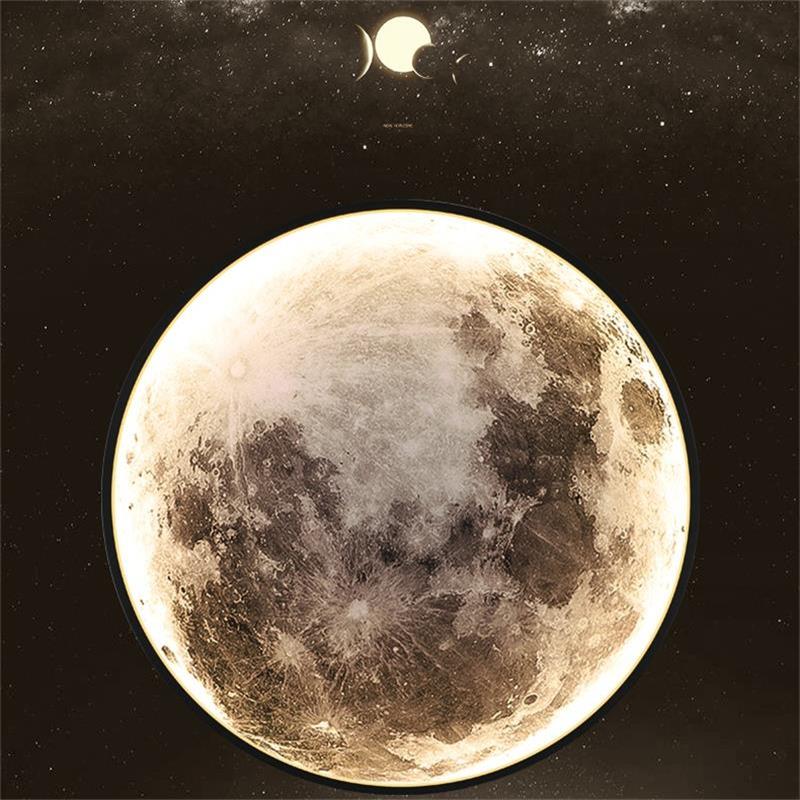 Nahaufnahme LED Mond Lampe Moon, Oberfläche